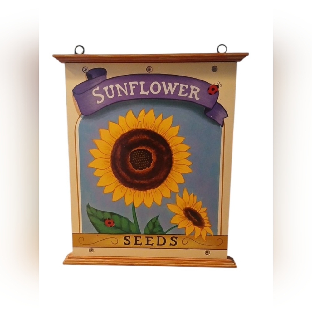 🌻Sunflower Seeds Wall Decor with Yellow and Blue Design